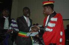 Le Président Béninois Docteur Yayi Boni, Citoyen d'Honneur de la ville de Saint-Louis 